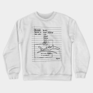 Shark Clip Doodle Black Crewneck Sweatshirt